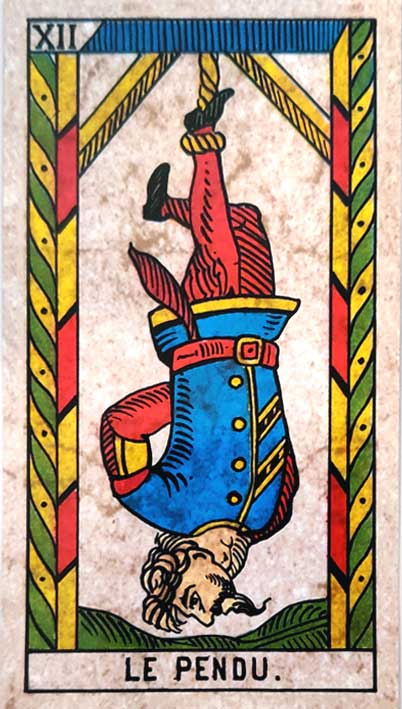 קלף טארוט של מרסיי קלאסי האדם התלוי